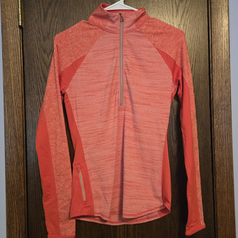 Athleta Running Wild Half Zip Women's Coral Athletic Jacket - Picture 2 of 6